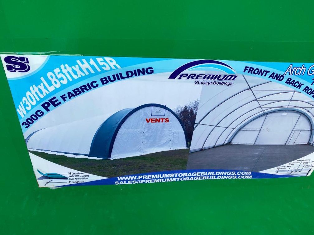 NEW 30x85x15 Fabric Storage Building 