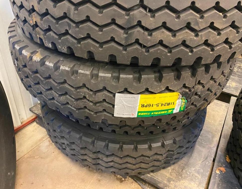 (4) NEW Grizzly 11R24.5 16ply Tires - 4X THE MONEY