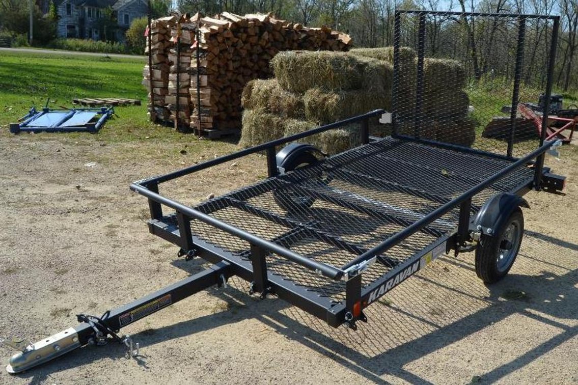 KARAVAN 5 X 8 TRAILER, MESH FLOOR (BLACK)
