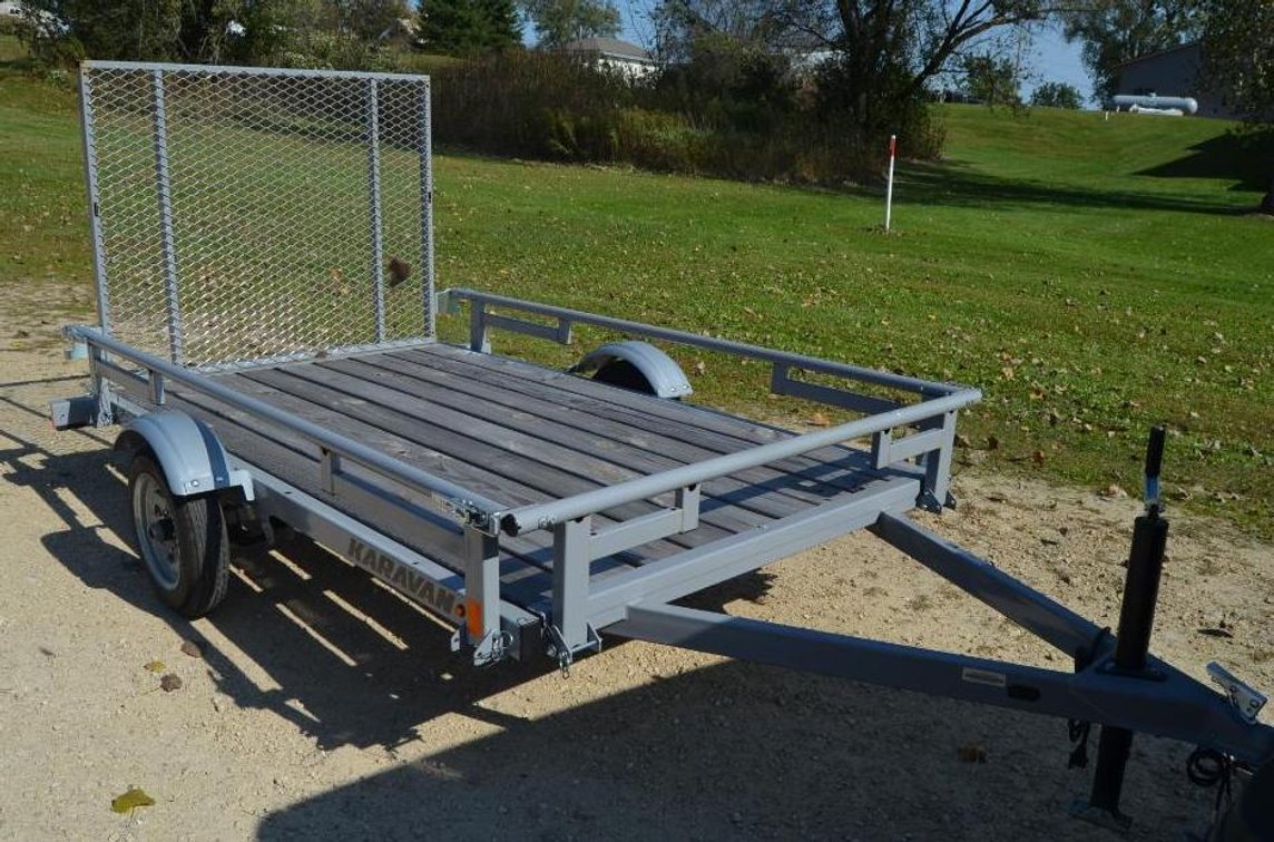 KARAVAN 5 X 8 TRAILER, WOOD FLOOR (GRAY)