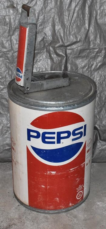 PEPSI ALUMINUM CAN WITH CAN CRUSHER