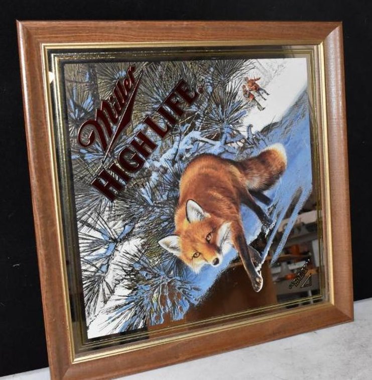 MILLER HIGH LIFE WILD LIFE MIRROR, "SLY"