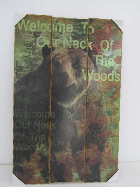 Welcome Bear Sign