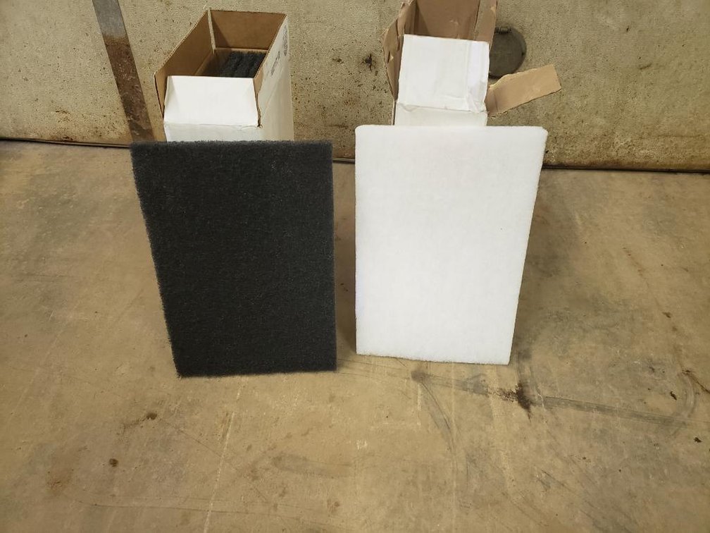(3) 12"X18" Floor Maintenance Pads White And (6) 12"X18" Floor Maintenance Pads Black