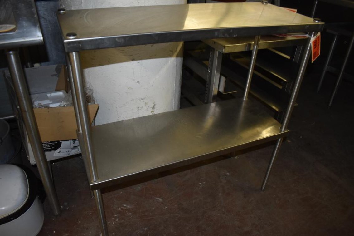 Stainless Steel Table With Two Shelves
