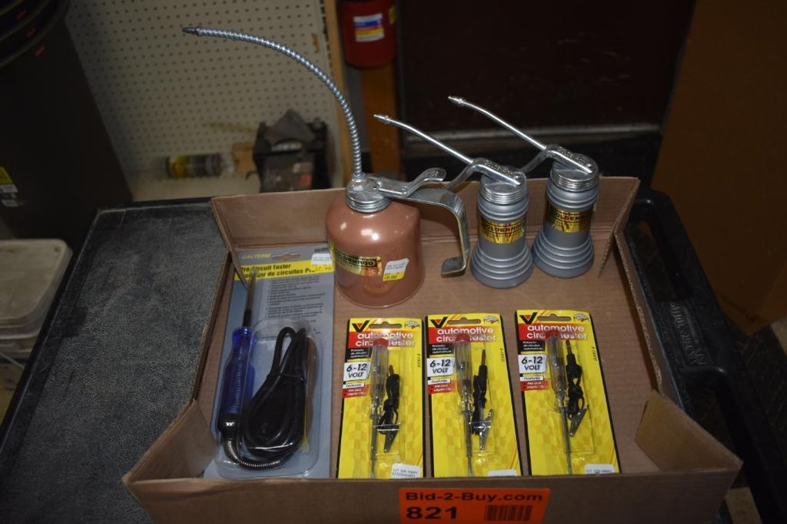 (3) Automotive Circuit Testers, (3) Oilers And A Calterm Pro Circuit Tester