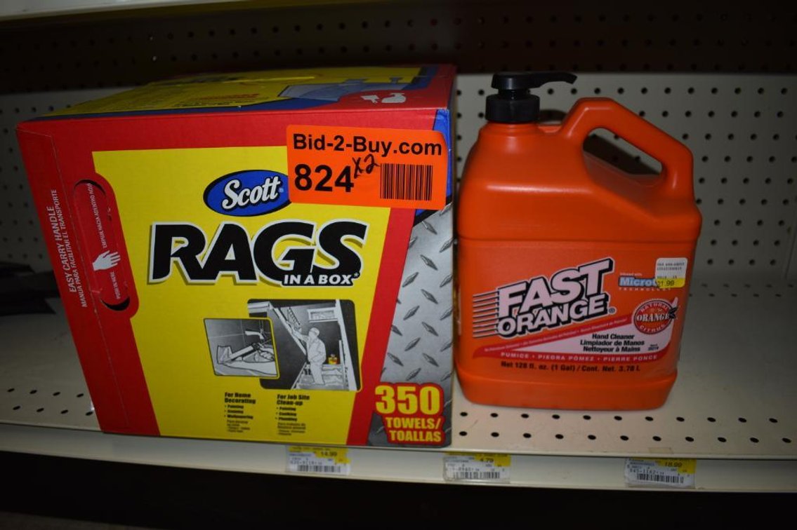 Scott Rags In A Box With Fast Orange 1 Gallon Hand Cleaner