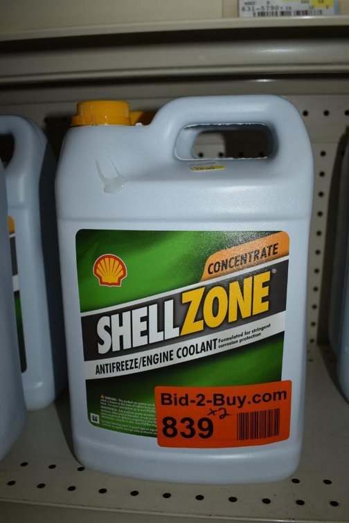 (2) 1 Gallon Jugs Of Shell Zone Concentrate Antifreeze