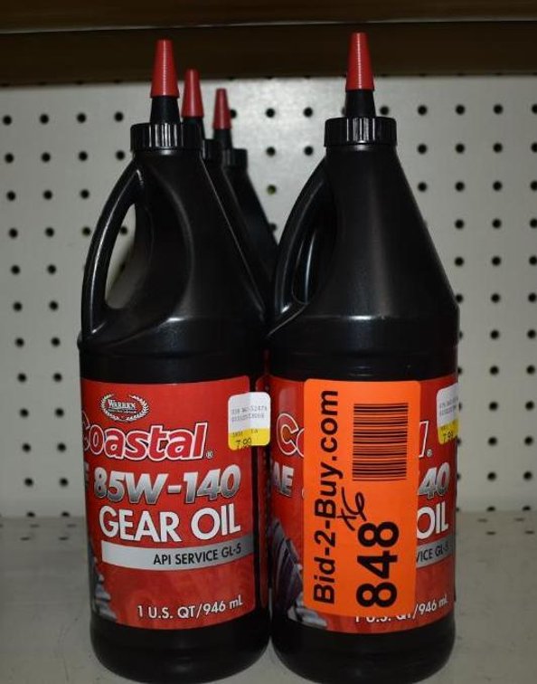 (6) Qtrs.. Of Coastal 85w-140 Gear Oil