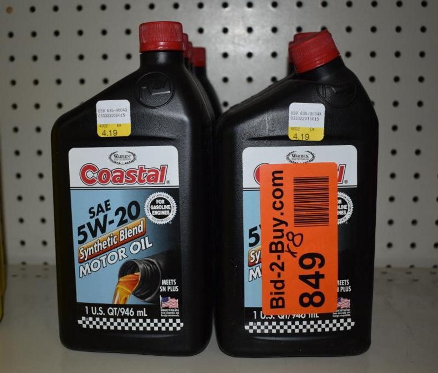 (8) Qtrs. Of Coastal 5W-20 Synthetic Blend Motor Oil