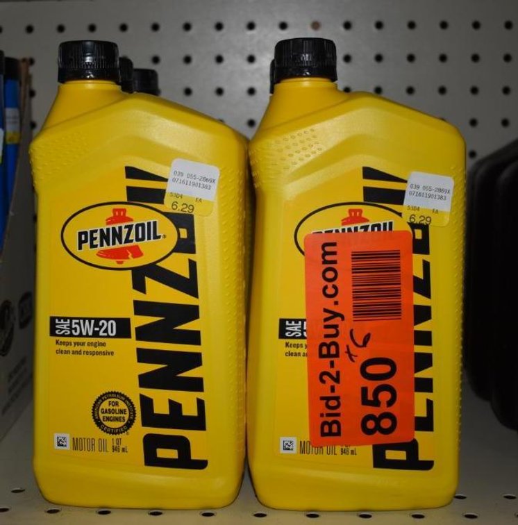 (6) Qtrs. Of Pennzoil 5W-20 Motor Oil