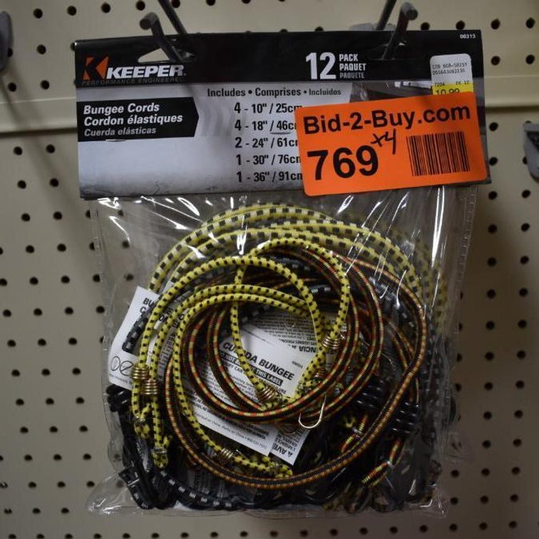 (4) 12 Packs Of Keeper Bungee Cords