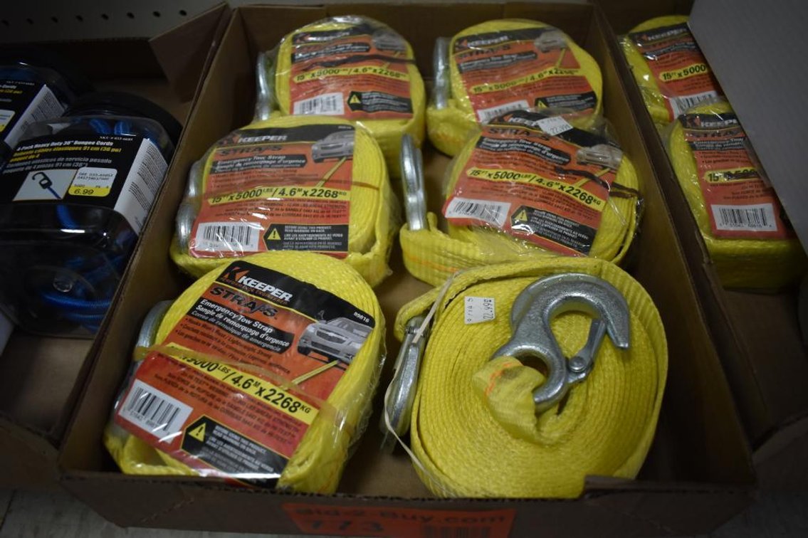 (5) Keeper 15' Tow Straps With Other Tow Strap