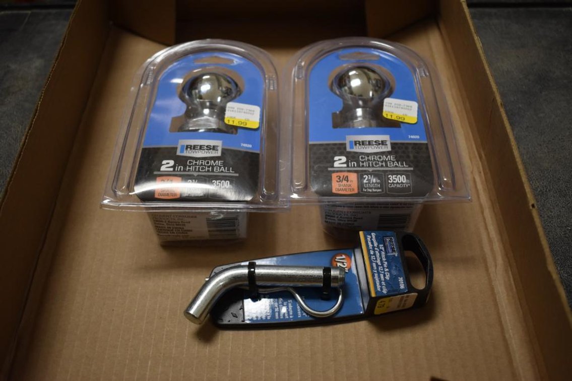(2) Reese 2" Trailer Balls With Reese 1/2" Pin Set