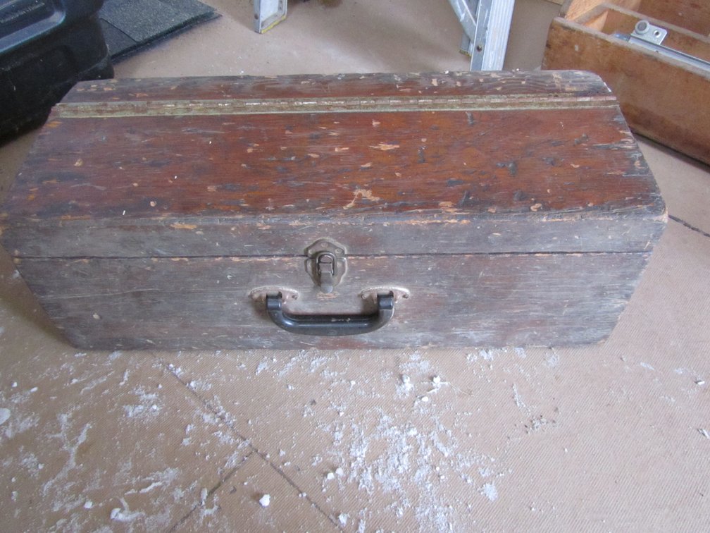 Wood Tool Box W/Assorted Tools