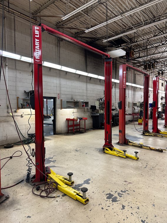 Automotive Surplus: Hoists, New Tires, Hose Reels, Tools, Office Furniture (135563)