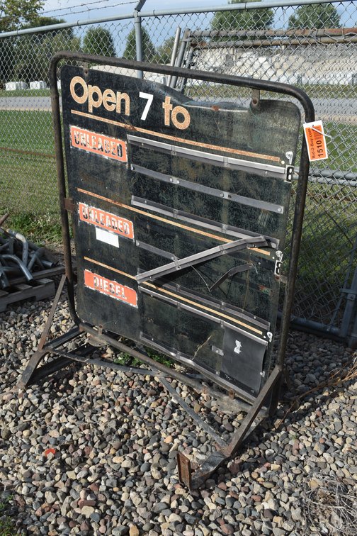 5' Metal Double Sided Gas Sign