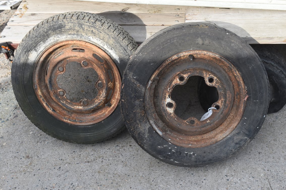 (2) 165/SR15 Tires on Steel Rims