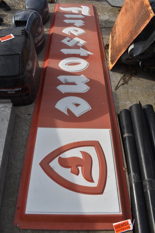 12'x30" Firestone Plastic Sign