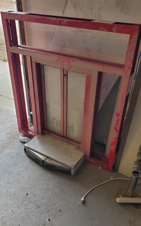 QUICKSERV, Drive up service window with glass NEW, old stock , DUSTY