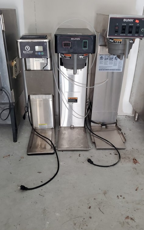 3 commercial coffee makers 