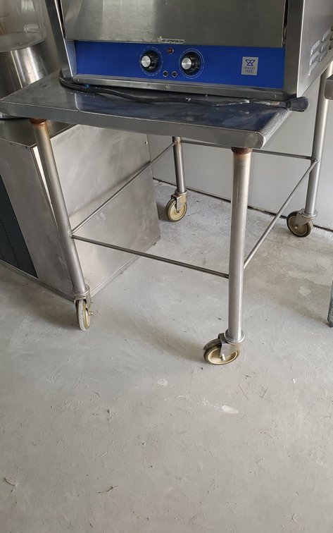 Stainless steel table on casters 30"x36"