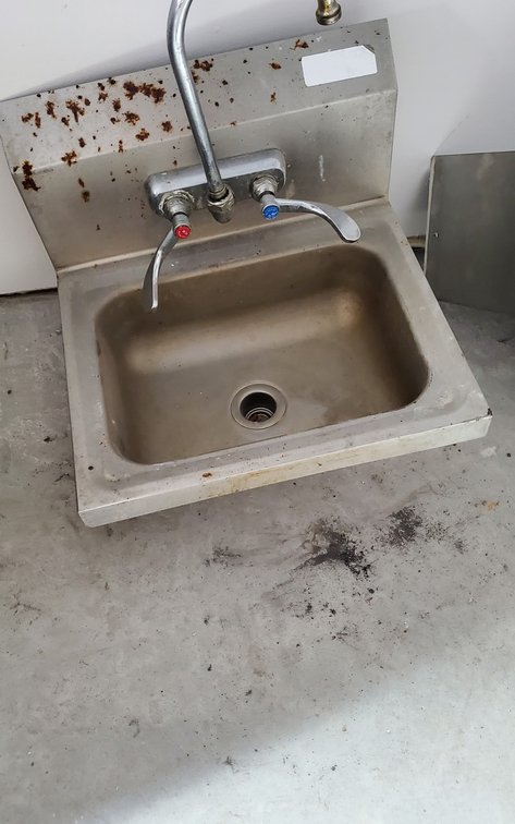 Stainless handsink with faucet