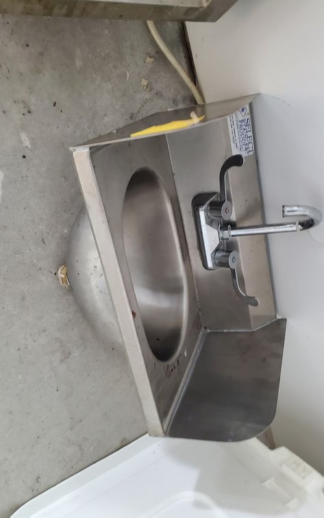 Stainless handsink with faucet