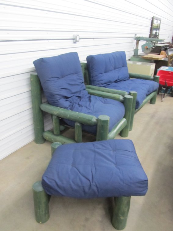 Lot Of Log Furniture w/Cushions