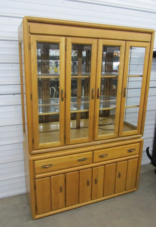 Wood 2pc. Lighted China Cabinet