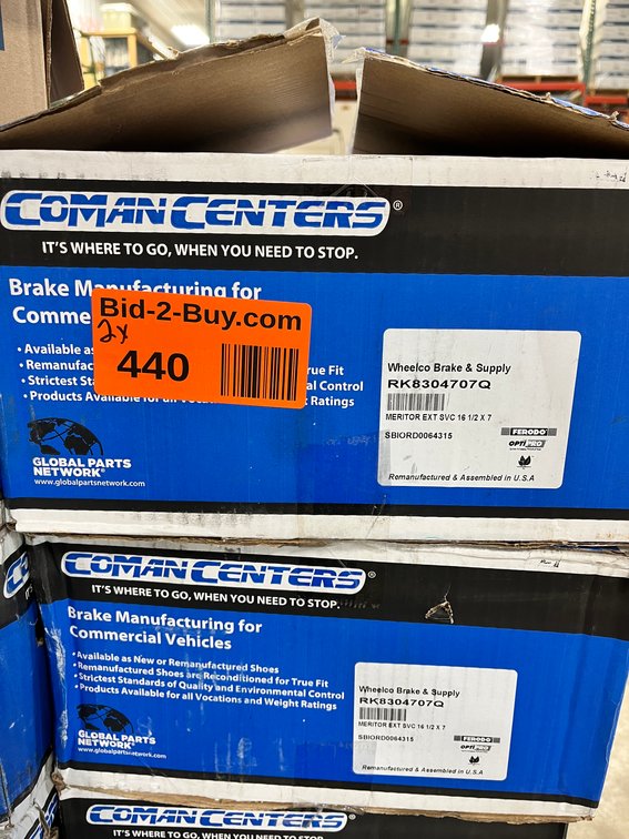 (2) Sets Remanufactured Meritor EXT SVC 16 1/2x7 Brake Shoes