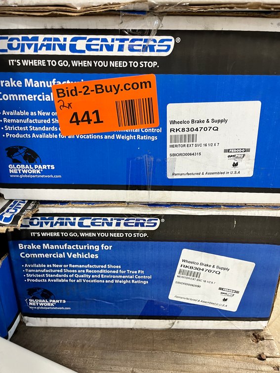 (2) Sets Remanufactured Meritor EXT SVC 16 1/2x7 Brake Shoes