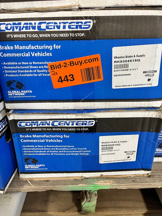 (2) Sets Remanufactured Quick Change 16 1/2x7 Brake Shoes