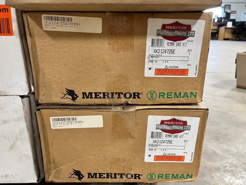 (2) Sets Remanufactured Meritor 16 1/2x6 Brake Shoes