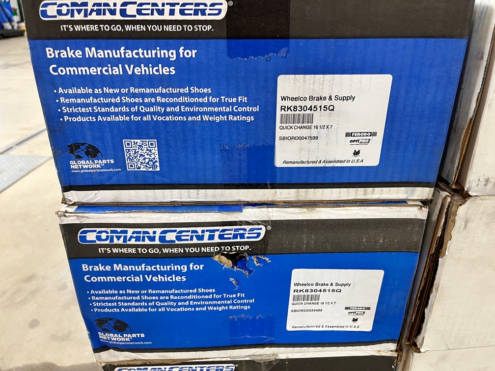 (2) Sets Remanufactured Quick Change 16 1/2x7 Brake Shoes