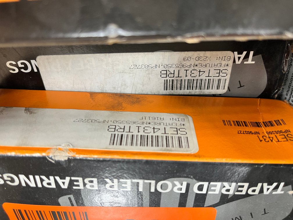 (4) Timken SET431TRB Tapered Roller Bearings