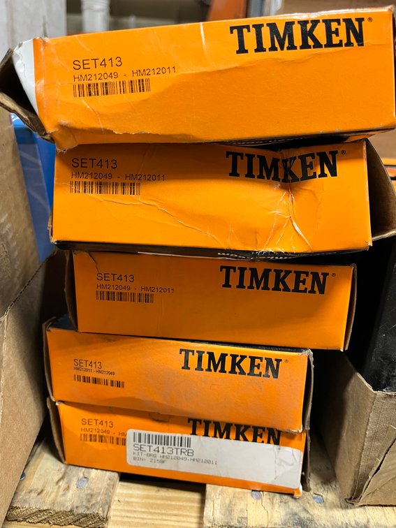 (5) Timken SET413 Tapered Roller Bearings