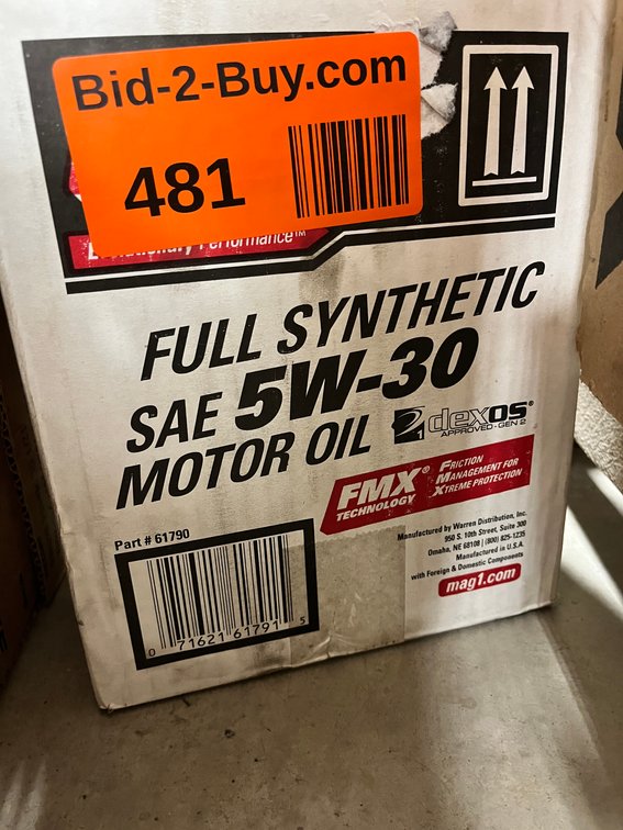 (6) Quarts Mag 1 5W-30 Synthetic Motor Oil
