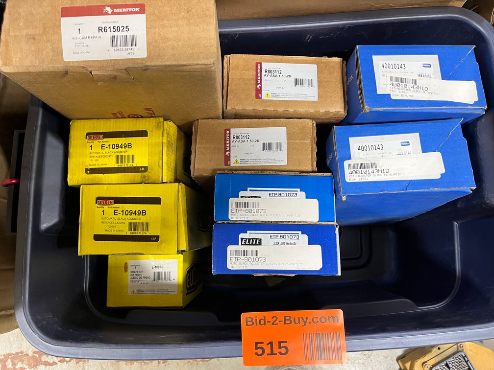 Tote of Assorted Slack Adjuster