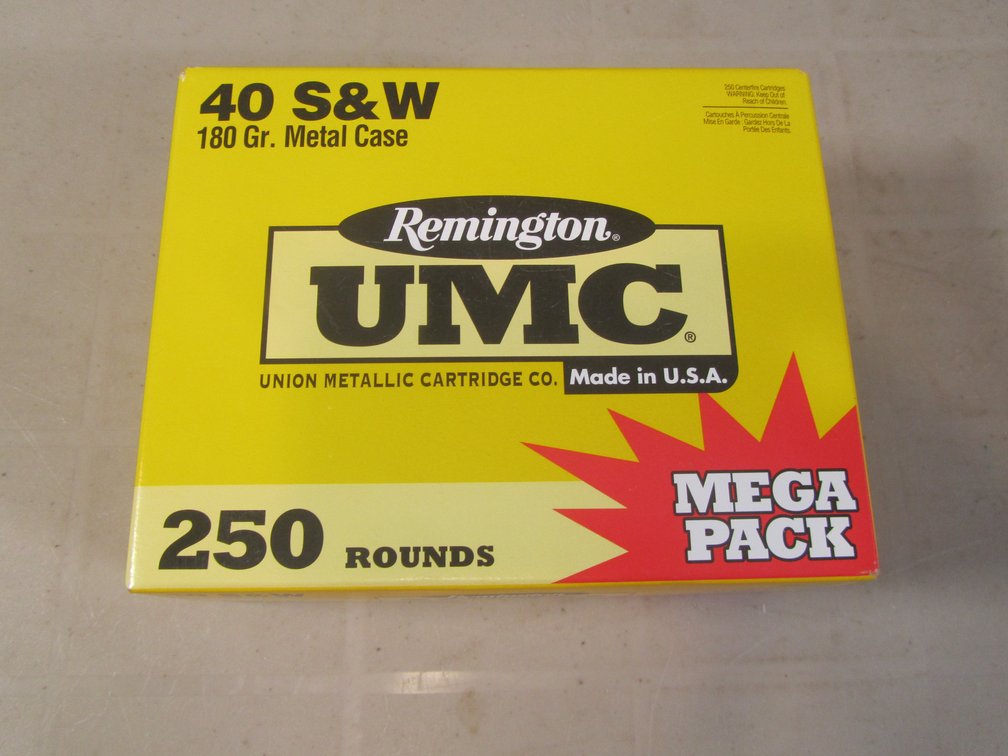 (250) Rounds Of .40 S&W Reminting UMC