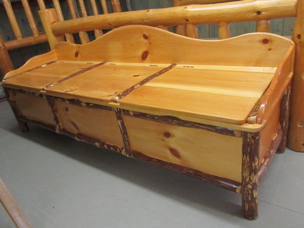 Pine Storage Bench