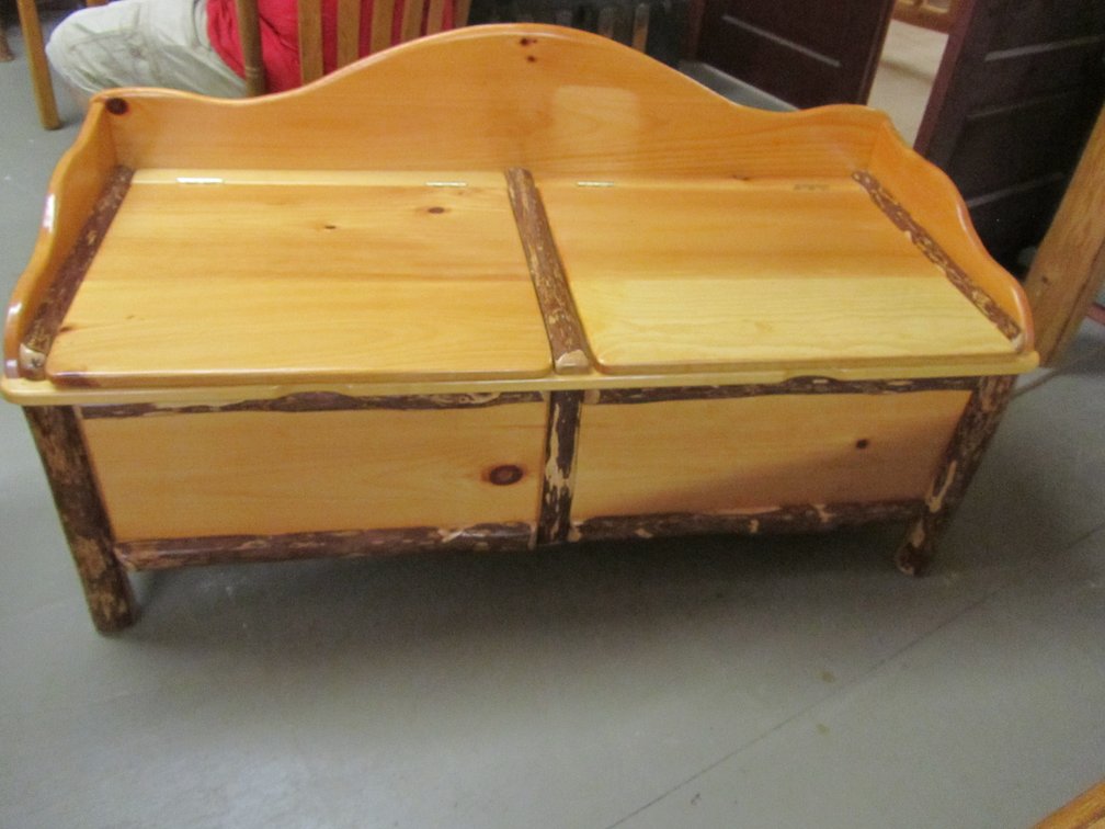 Pine Storage Bench