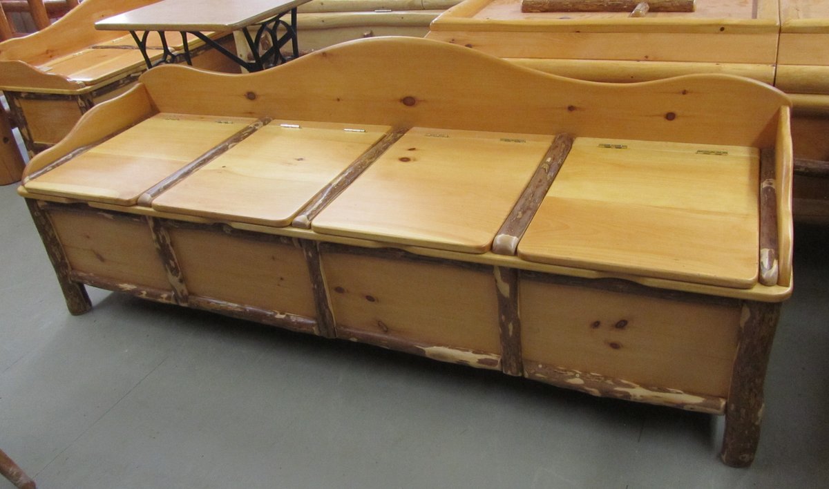 Pine Storage Bench
