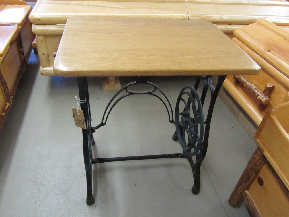 Table Made From N.E. Queen Sewing Machine Stand