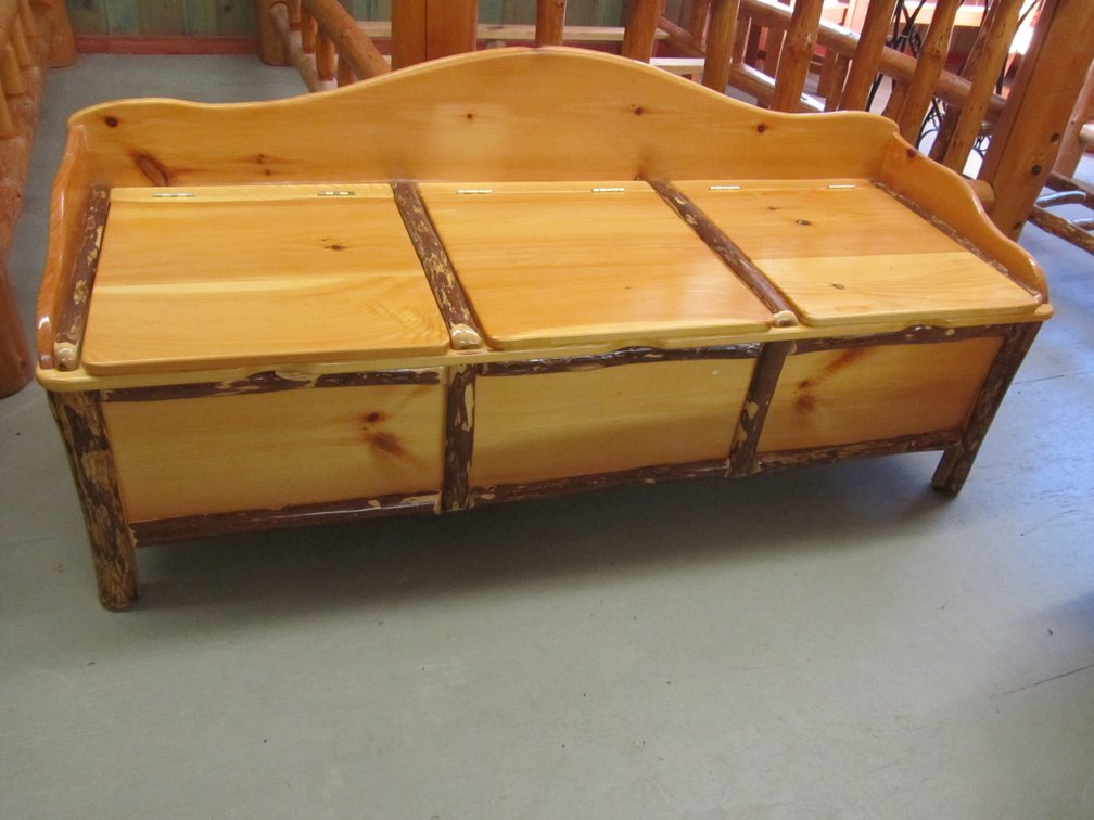Pine Storage Bench