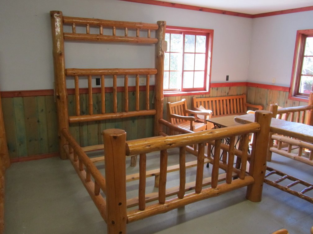 Log Queen Size Bed Frame Set