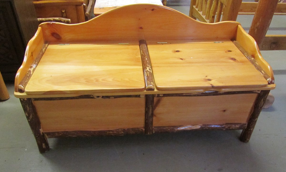 Pine Storage Bench