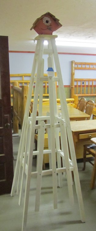 Wood Windmill Tower w/Bird House On Top