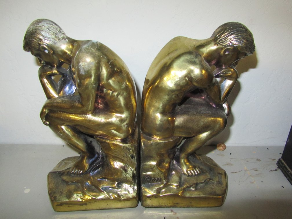 Pair Of Brass Book Ends