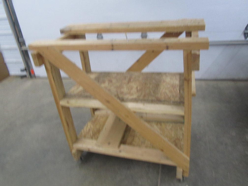 Wood Tool Stand On Casters